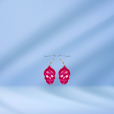 Floral Skull Earrings - Unicorn Fart Productions